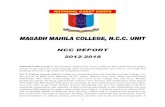 NCC REPORT - Magadh Mahila Collegemagadhmahilacollege.org/wp-content/uploads/2018/10/MMC... · 2018. 10. 23. · 1 NATIONAL CADET CORPS NCC REPORT 2012-2018 National Cadet Corps as