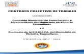 CONTRATO COLECTIVO DE TRABAJO - Ciudad Victoria · 2019. 9. 8. · COMISIÓN MUNICIPAL DE AGUA POTABLE Y ALCANTARILLADO STES DEL MUNICIPIO DE VICTORIA, TAMAULIPAS. CONTRATO COLECTIVO