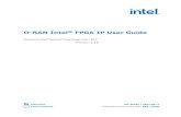 O-RAN Intel® FPGA IP User Guide · 2021. 1. 25. · 2.1. Obtaining, Installing, and Licensing the O-RAN IP. The O-RAN IP is an extended Intel FPGA IP that is not included with the