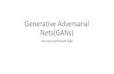 Generative Adversarial Nets(GANs) - UMDdrp.math.umd.edu/Project-Slides/CarySpring2019.pdf · 2019. 8. 22. · •A generative adversarial net is a type of neural net, used in deep