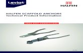 HALFEN SCAFFOLD ANCHORS Technical Product Information · 2020. 11. 9. · fold result from the static calculation, the specifications in the general building authority approval for