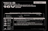 SIERRA RECÍPROCA 16V SCIE ALTERNATIVE À LAMES … · SCIE ALTERNATIVE À LAMES MULTIPLES 16V RECIPROCATING 16V SAW. MCL16RS2 07/05/18 MCL16RS 16 RCRC SW SAVE THESE INSTRUCTIONS!