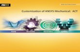 Customization of ANSYS Mechanical: ACT...from MAPDL to ANSYS Mechanical at ‘low cost’ APDL ! APDL_script_for_convection.inp ! Input parameters: esel,s,type,,10 cm,component,ELEM