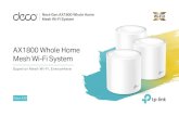 AX1800 Whole Home Mesh Wi-Fi System X20... · 2020. 10. 26. · · Wireless Standards: IEEE 802.11a/n/ac/ax 5GHz, IEEE 802.11b/g/n/ax 2.4GHz · Mesh protocol: 802.11k/v/r · Frequency: