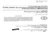 Proceedings Of The Fifth DOE Environmental Protection ... · session2: risk assessment and environmental protection (c. g. welty, chairman) 2a: environmental risk assessment 23 w.