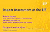 Impact assessment at the EIF - Bruegel · Simone Signore. Senior Research Officer, Research & Market Analysis. E. mail: s.signore@eif.org.  /research/index.htm