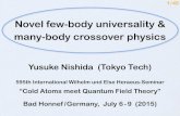 Novel few-body universality & many-body crossover physicstheorie.ikp.physik.tu-darmstadt.de/eft/wh595/nishida.pdf9 (2015) Plan of this talk 2/ 45 1. Few-body universality known =>