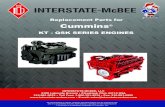 Replacement Parts for Cummins - HdxpertsCummins® KT - QSK SERIES ENGINES INTERSTATE-MCBEE, LLC 5300 Lakeside Avenue • Cleveland, Ohio 44114 USA 216-881-0015 • Toll Free: 1-800-321-4234