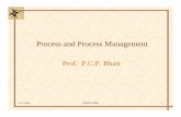 Process and Process Management · 2013. 12. 9. · P.C.P Bhatt OS/M3/V1/2004 2 ¾Recall from Module 1 that a process is a program in execution. ¾A process in execution needs resources