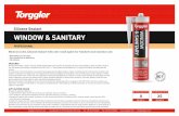 Silicone Sealant WINDOW & SANITARY · 2020. 8. 6. · use with doors and windows, compliant with UNI 11673-1, “Fitting doors and windows Part 1: project verification requirements
