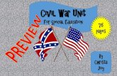 Civil War Unit · 2019. 12. 4. · Confederate Army uniforms Union Army wore dark blue and the Confederate Army wore gray ... War From 7867-7&65 between the North and South Confederacy