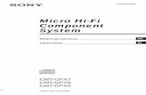 Micro Hi-Fi Component System€¦ · ©2004 Sony Corporation 4-253-904-11(3) Micro Hi-Fi Component System Betjeningsvejledning _____ Käyttöohjeet _____ CMT-GPX7