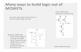 Many ways to build logic out of MOSFETshomepage.cs.uiowa.edu/~bdmyers/cs2630_sp17/public/... · 2017. 3. 1. · Back up to the level of logic gates •In CS2630, when we think about