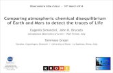 Comparing atmospheric chemical disequilibrium of Earth and ......photochemistry (some orders of magnitude).!! * Life and photochemistry are strongly linked in their effects. However,