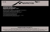 IMPORTANT! - mantis.uk.com · MANuel De luTIlISATeuR PICeS DTACHeS MOTOBêcHE dELUXE XP – 767 Traduction des instructions originales OPERATOR PARTS MANUAL Deluxe xP TIlleR – 7567