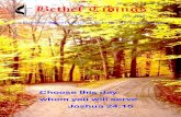 Bethel Tidings · 2016. 7. 20. · ethel Methodist hurch, angalore Bethel Tidings (For private circulation only ) Choose this day Choose this day whom you will servewhom you will