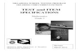 TEST and ITEM SPECIFICATIONSsde.ok.gov/sde/sites/ok.gov.sde/files/OCCT_G3M_ItemSpecs... · 2013. 4. 6. · Grade 3 Mathematics Test and Item Specifications Oklahoma Core Curriculum