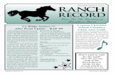 Ranch Record Ranch… · Web Site: . stm ClickonStudentLife,thenRAP‘09. Contacts: LesliePeard–President 281-894-6905 JoeJohnson-VicePresident LindaJohnson–Treasurer AliAndrews