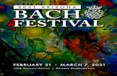 We are delighted by your presence - Arizona Bach Festival...Concerto in A Minor, BWV 593 1. Allegro 2. Larghetto 3. Allegro Air and Gigue, BWV 1068 Fisk Organ, 1979, Sanctuary Balcony