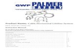 Product Name: Cable Horizontal Lifeline System · 2021. 1. 29. · Product Name: Cable Horizontal Lifeline System Part #: A60160 (60'), A100160 (100') Instruction Manual Do not throw
