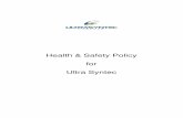 Health & Safety Policy for Ultra Syntec...Contents 3 Health & Safety Statement of Intent 4 Organisation for Health and Safety 10 Code Of Conduct Booklet 22 Risk Assessments & Managing