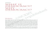 CHAPTER 2 What is Democracy? Why Democracy? not to be … · 2020. 8. 30. · idea of democracy. In the previous chapter, we have seen that democracy is the most prevalent form of