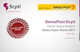 SwissPost/Scytl - Swiss Cyber Storm · 2018. 3. 9. · 3. 2000Ordinance from the Federal Council allowing online voting pilots. 2004Neuchâtel deploys online voting system from Scytl