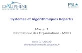 Systèmes et Algorithmiques Répartiselhaddad/Courses/SAR/2... · 2014. 9. 21. · Tendance majeure des systèmes informatiques : la répartition des traitements entre des "entités"