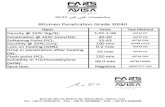 Bitumen Penetration Grade 30/40...ASTM D5 ASTM D36 150/200 ریق ینف تاصخشم Bitumen Penetration Grade 150/200 Value Test Method Suit 03, NO.18, Soltani St, Africa Blvd, Tehran,