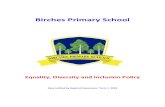 Birches Primary School...Birches Primary School is committed to valuing diversity by providing equality of opportunity and anti-discriminatory practice for all children and families.