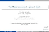 The Mahler measure of a genus 3 family...The Mahler measure of several variable polynomials does not say much new about Lehmer’s Question. Lal n*, Wu (U de M) The Mahler measure
