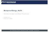Reporting API Starter Guide...2.2. API Explorer • Current documentation on the Reporting API endpoints, authentication mechanism, sample code, and supported OData queries is available