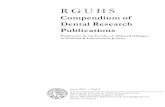 Dental Compendoium - R G U H Srguhs.ac.in/phd/RGUHSScientificPublication/Dental/Dental Compend… · RGUHS - Compendium of Dental Publications BAPUJI DENTAL COLLEGE & HOSPITAL Post
