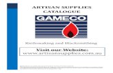 Gameco Knifemaking and Blacksmithing Catalogue - Gameco … · 2017. 5. 3. · Knifemaking and Blacksmithing Visit our Website: . 2 ONTENTS 3. Safety Warning 4. Knife and lade Steels,