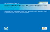 International Water Management Institute (IWMI) - China’s ......Comprehensive Assessment of Water Management in Agriculture Discussion Paper 6 China’s Water Pricing Reforms for