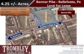 Corner of Amberleigh and Benner · 2019. 12. 10. · Benner Pike 4.25 +/- Acres Benner Pike - Bellefonte, Pa Land For Lease. Mick Trombley, Esq. CCIM ... State College ranked #9 most