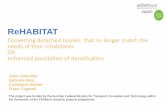 ReHABITAT - Ecology · 2016. 12. 12. · WG-Bereich für 2 Personen (über Innen- und Außenstiege zugänglich): WNF= 55 m2, Gemeinschaftsräume (Waschküche, Fitnessraum, Werkraum)