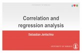 Correlation and Regression Analysis - Lecture · 2019. 6. 4. · • regression coefficients (B) can be applied to new samples • generalizability should be checked with cross-validation