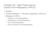 Liquid Chromatography (HPLC) Chapter 28: High-Performance · PDF file 2019. 9. 12. · – Adsorption chromatography – Ion chromatography – Size exclusion chromatography. HPLC