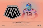 AARON RODGERS 2020 MOSAIC FOOTBALL · 2021. 2. 23. · • Mosaic Football makes its debut in 2020 and is loaded with parallels, inserts and autographs of all the best rookies, current