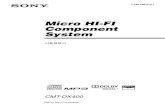 Micro HI-FI Component System - Sony©2010 Sony Corporation 4-188-596-01(1) Micro HI-FI Component System 사용설명서 CMT-DX400