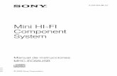 Mini HI-FI Component System...MHC-EC68USB.ES.3-294-664-31(2) 3-294-664-31 (2) Mini HI-FI Component System MHC-EC68USB Manual de instrucciones © 2008 Sony Corporation