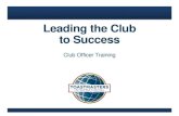 Leading the Club to Success...Sample SWOT Analysis Strengths • Well-developed Club Success Plan and budget • Club officers who have properly set expectations about duties Opportunities