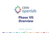 Phase VII Overview...4 The CERN Data Centre in Numbers 10 000 Servers 375 000 Cores 280 PB Hot Storage 380 PB Cold Storage 35 000 km Fiber Optics CERN openlab Phase VII and Beyond