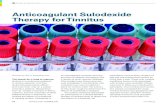 Anticoagulant Sulodexide Therapy for Tinnitus · 2019. 11. 20. · an anticoagulant currently showing promise for diabetic neuropathy and a variety of other vascular diseases. Prior