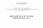 REQUEST FOR PROPOSAL - California 2017...REQUEST FOR PROPOSAL I. OVERVIEW 1 II. RFP INSTRUCTIONS 4 III. POLICIES AND PROCEDURES 5 TABLE OF CONTENTS A. INTRODUCTION B. CONTACT INFORMATION