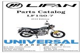 3DUWV &DWDORJ · 2019. 1. 9. · LF150-7 Frame Parts View Catalogs Online at  15073-1 Meter Assy 15073-2 Odometer Cable Comp.