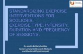 Standardizing exercise interventions for scoliosis: Exercise type, … · e.g yoga, pilates,tai chi, Can include many different exercise protocols according to the preferences of