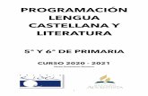 PROGRAMACIÓN LENGUA CASTELLANA Y LITERATURA · 2021. 4. 22. · Competencia en comunicación lingüística Indudablemente el área de lengua castellana contribuye de forma muy directa