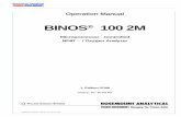 BINOS 100 2M - Emerson Electric · 2018. 12. 26. · 90002957(1) BINOS® 100 2M e [4.11] 24.07.98 I Rosemount Analytical Table of Contents SAFETY SUMMARY S - 1 General S - 2 Gases